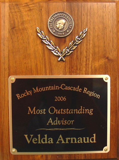 Velda's Regional Award